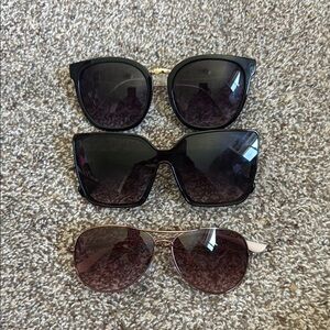 SET OF THREE - Vince Camuto, Elle, Lucky Brand Fashion Sunglasses